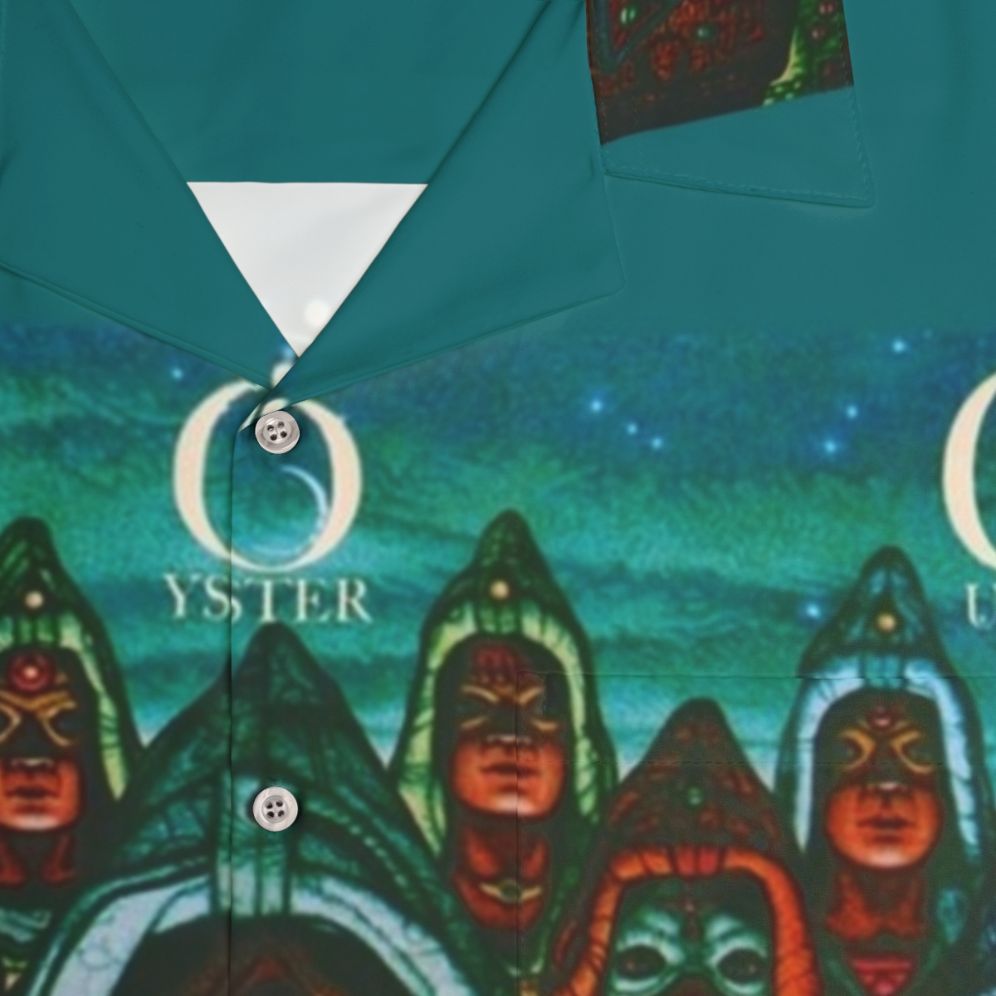 Blue Oyster Cult 'Fire of Unknown Origin' Hawaiian Shirt - Detail