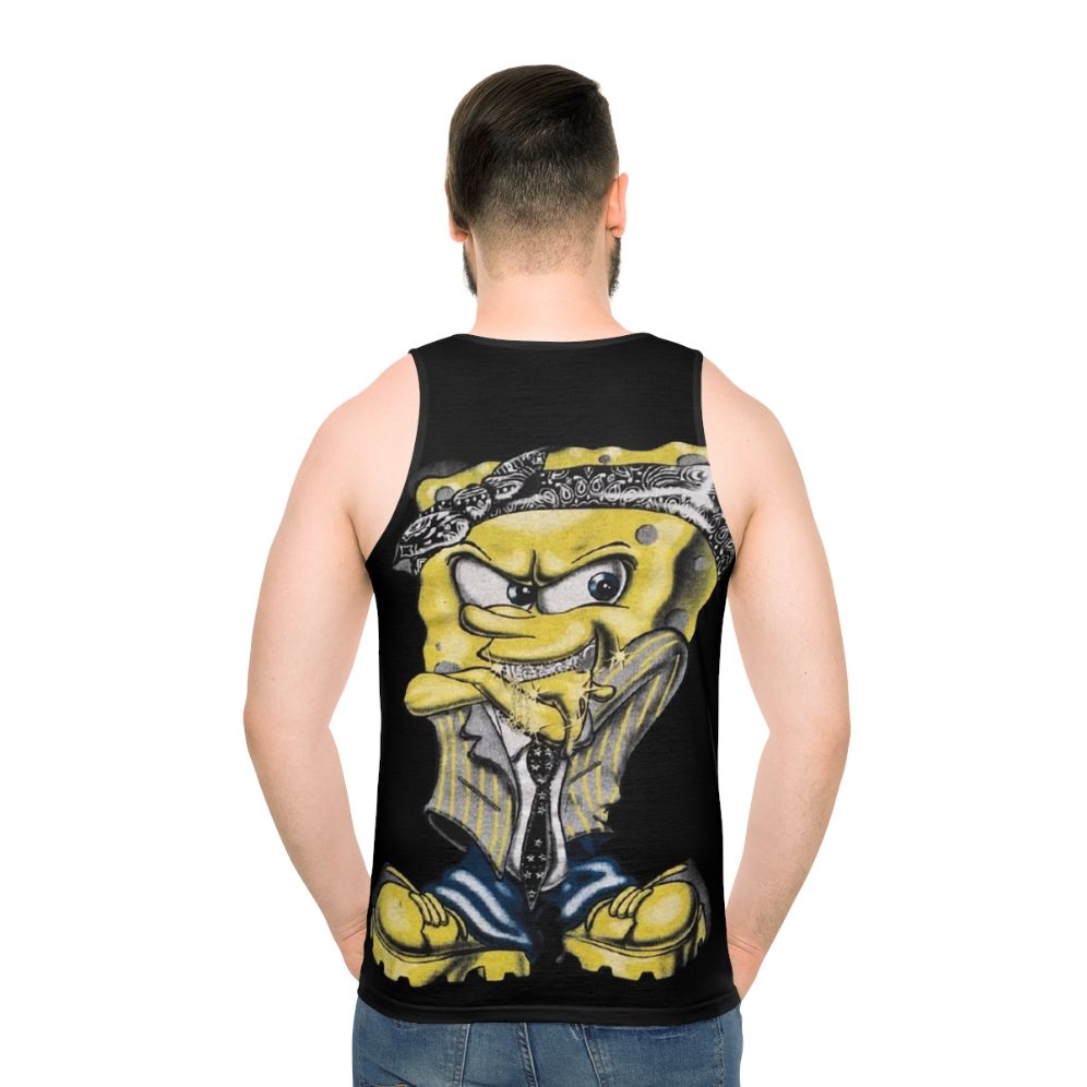 Gangster Spongebob Unisex Tank Top - men back