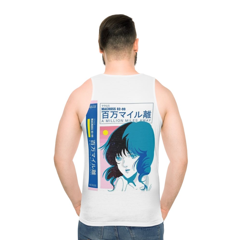 Vaporwave unisex tank top - men back