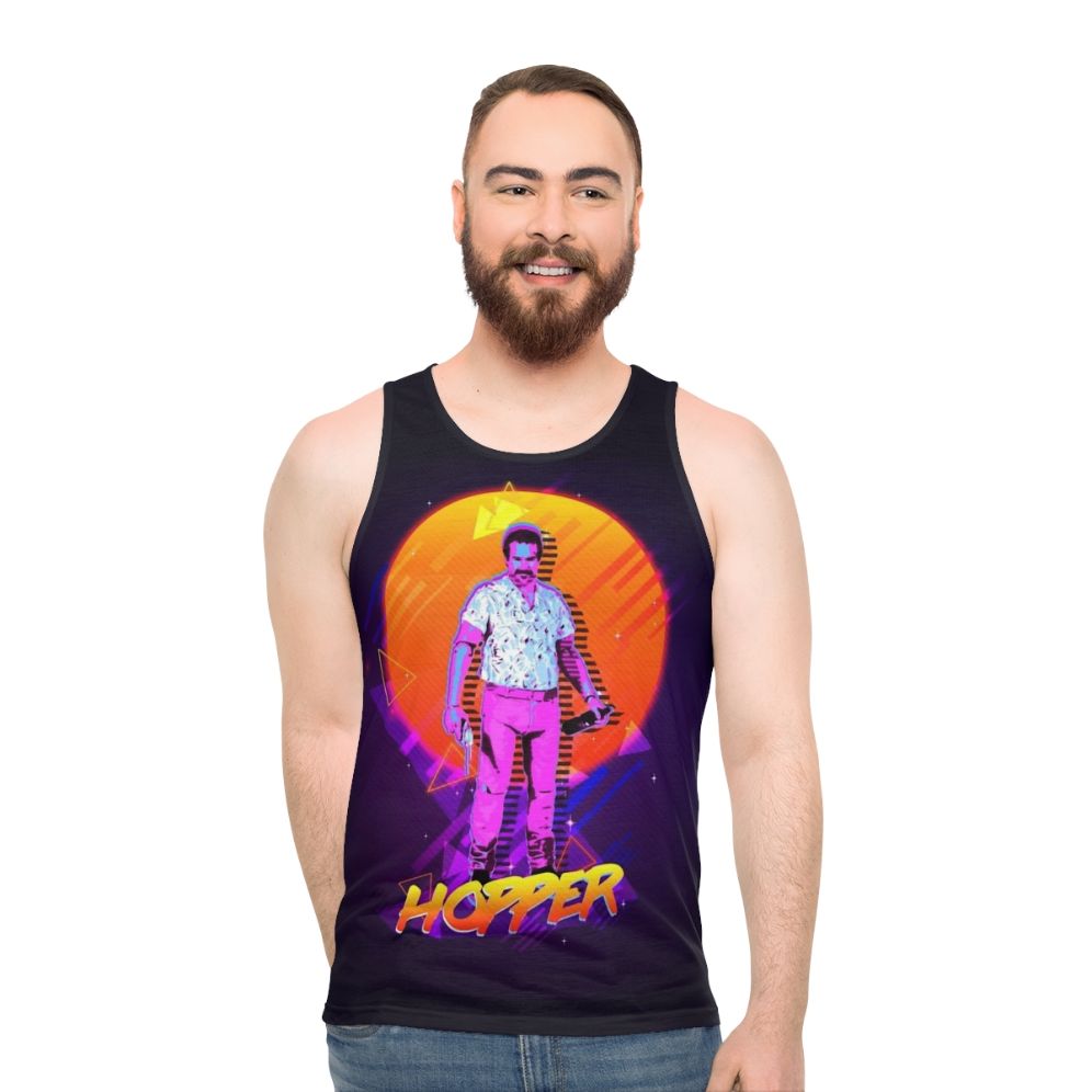 Hopper Inspired Stranger Things 80s Unisex Tank Top - men