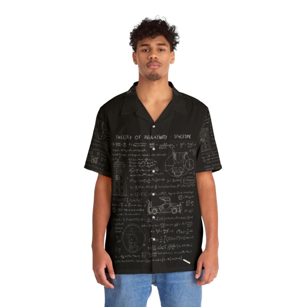 Spacetime Hawaiian Shirt featuring physics and science design - People Front