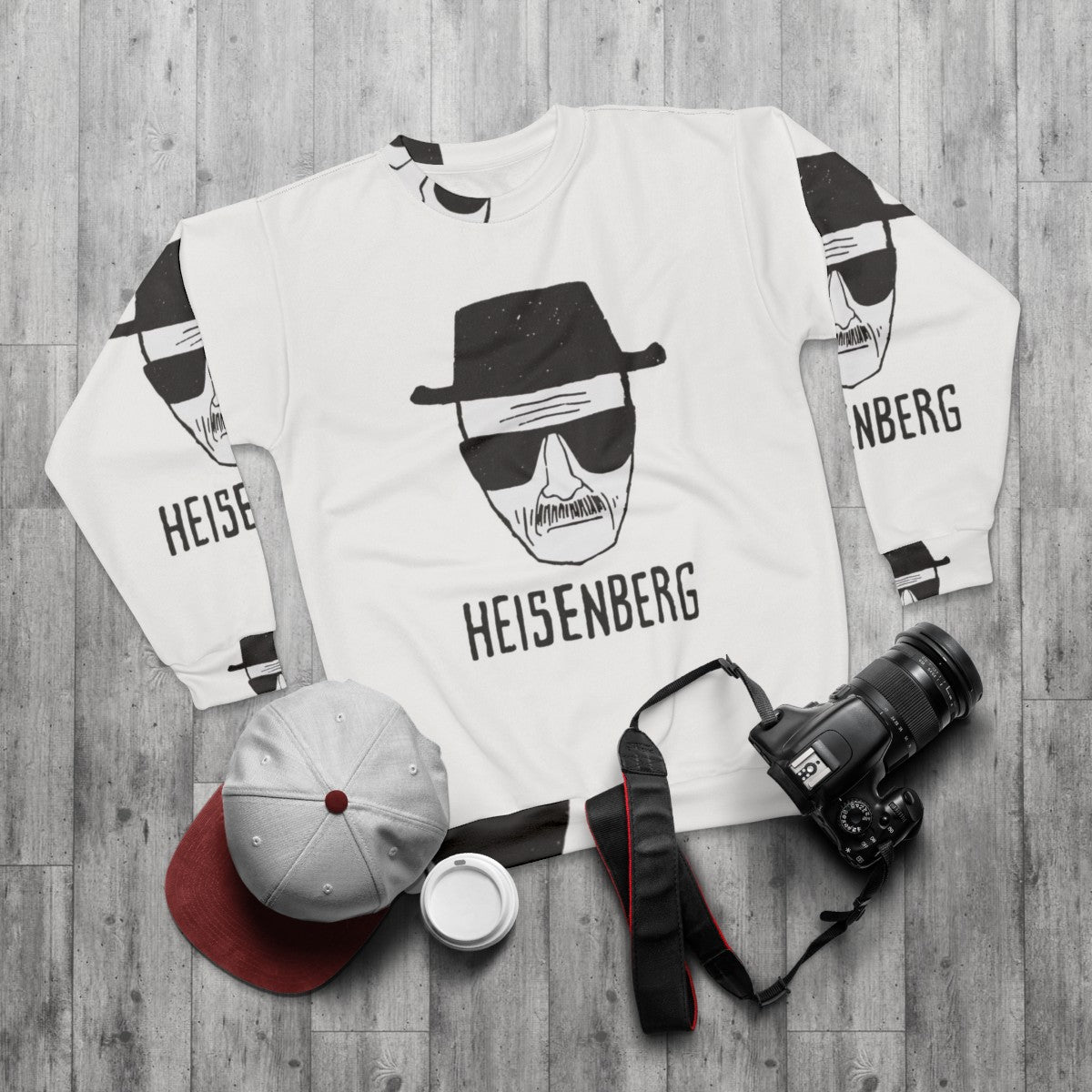 Breaking Bad Heisenberg Drawing Classic Sweatshirt - flat lay