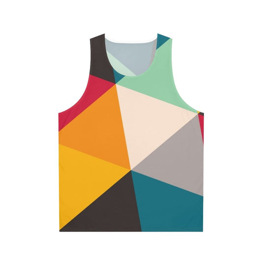 Geometric colorful abstract unisex tank top