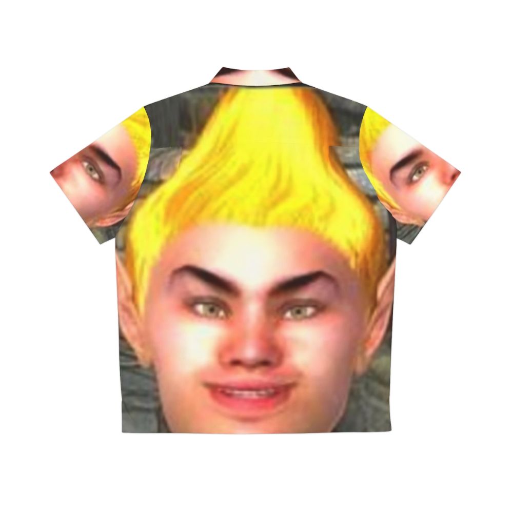 Adoring Fan Hawaiian Shirt featuring Oblivion meme - Back