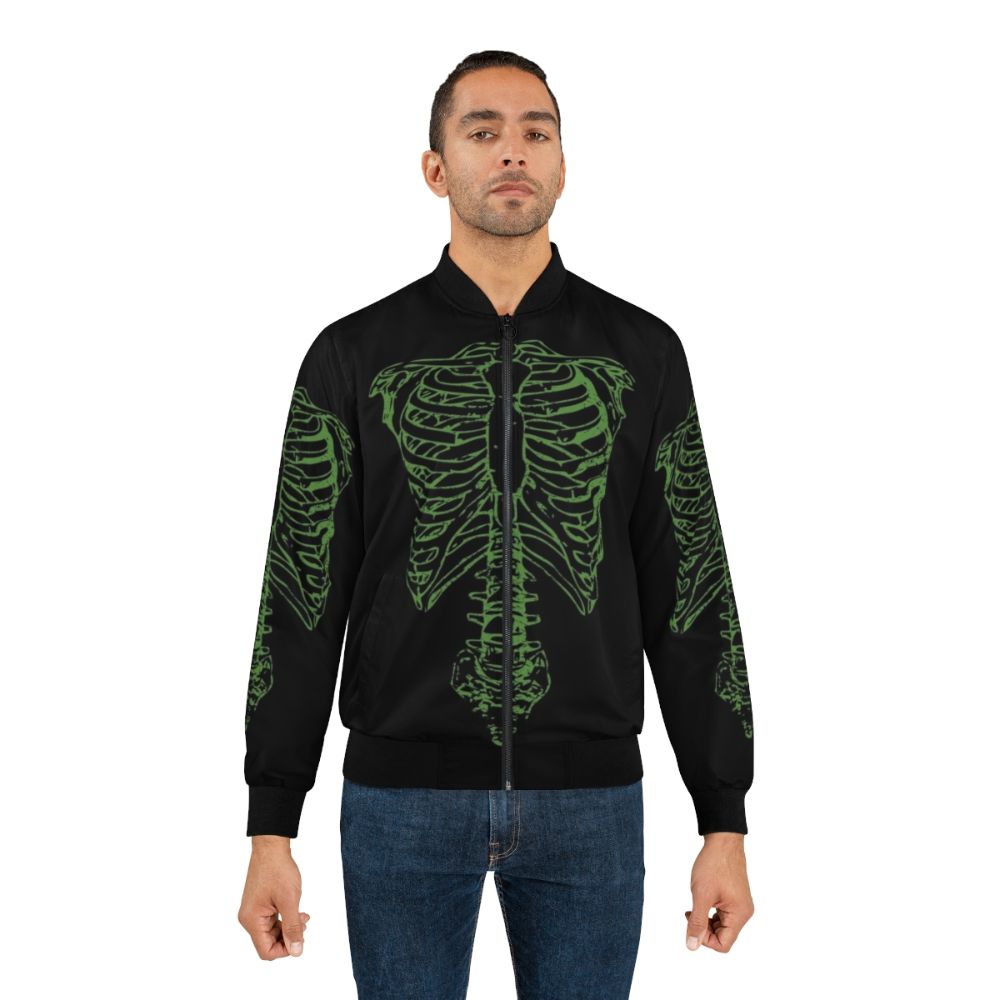 Skeleton bomber jacket with a worn, distressed look - perfect for cult movie and music fans - Lifestyle