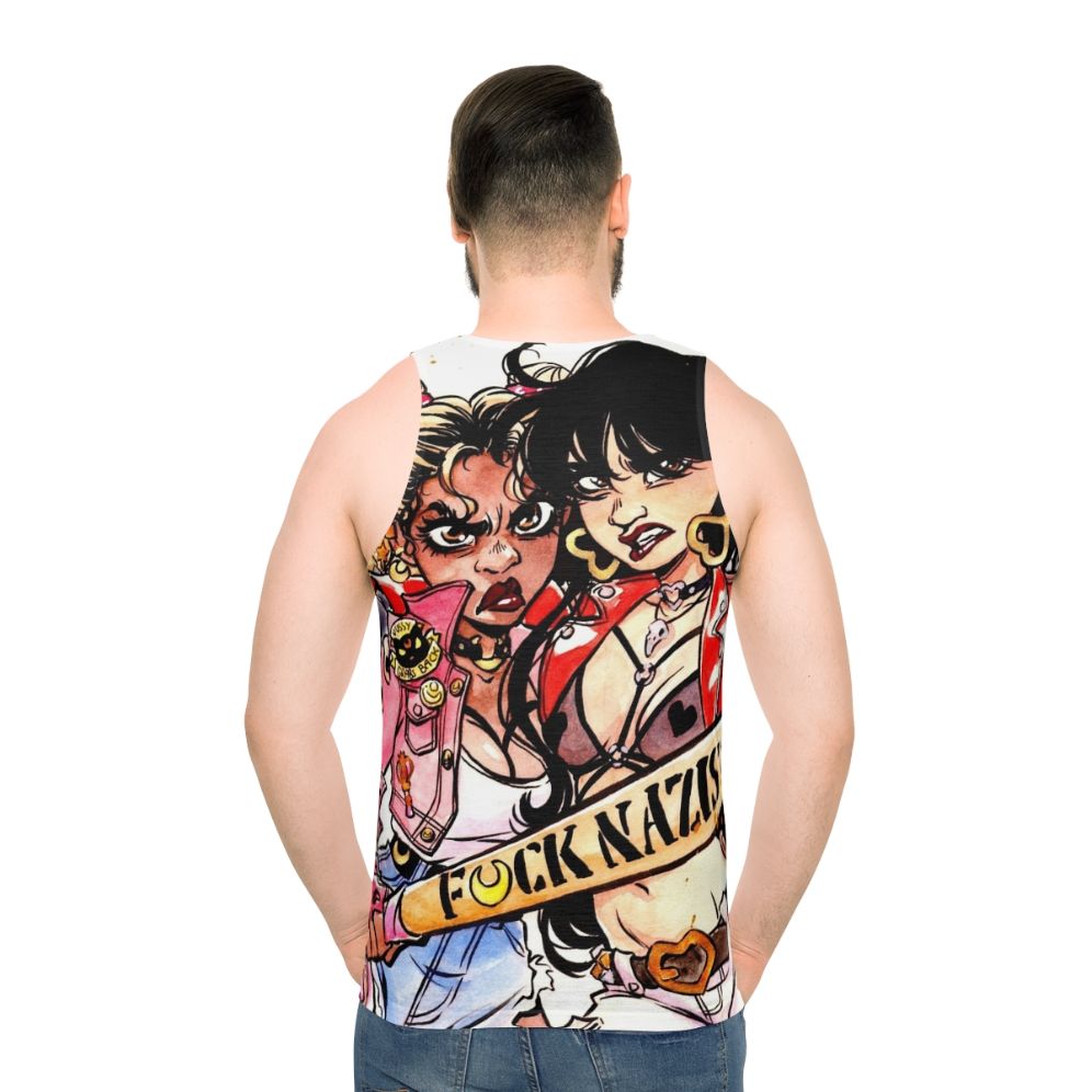 Magical Girls Unisex Tank Top - Anime Manga Superhero Design - men back