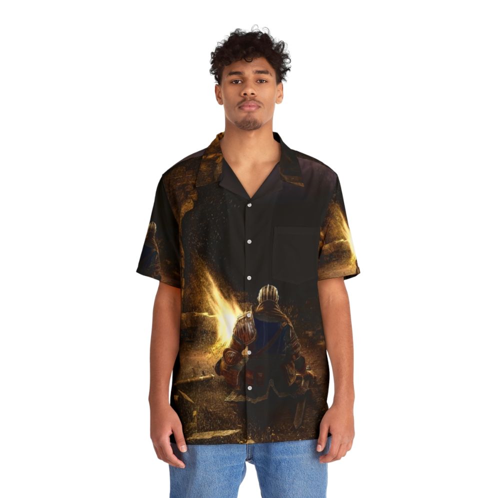 Bonfire Hawaiian Shirt - Gamer Tropical Wear - People Front