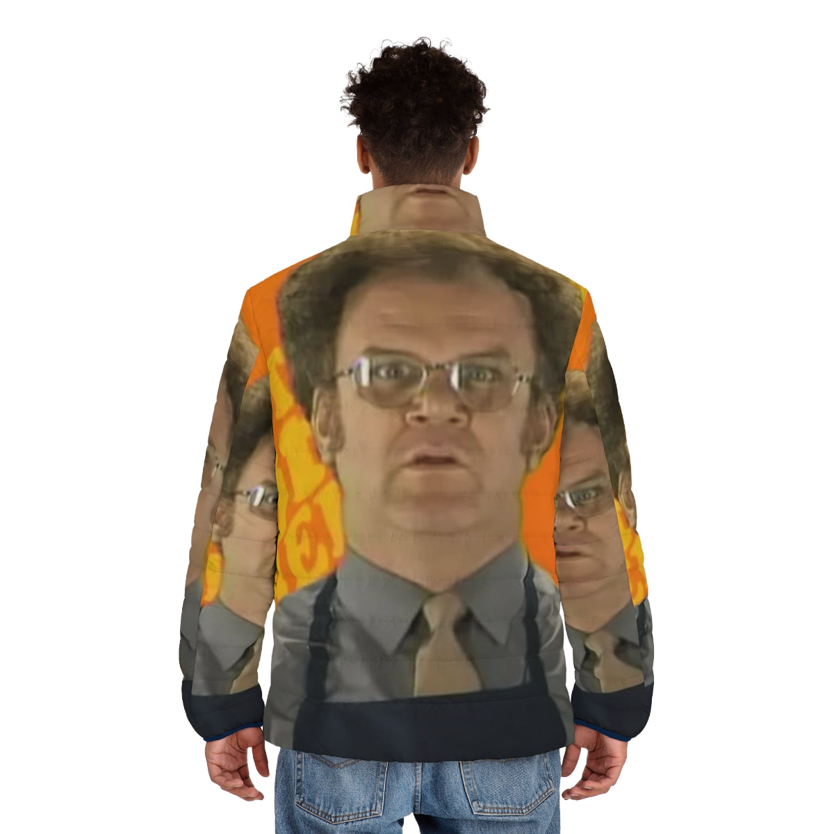 Dr Steve Brule Puffer Jacket - Humorous Outerwear Inspired by the TV Show Check It Out - men back