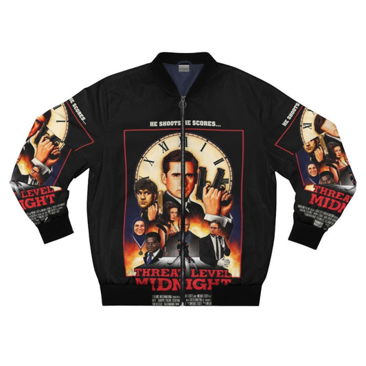 Threat Level Midnight bomber jacket with The Office character designs