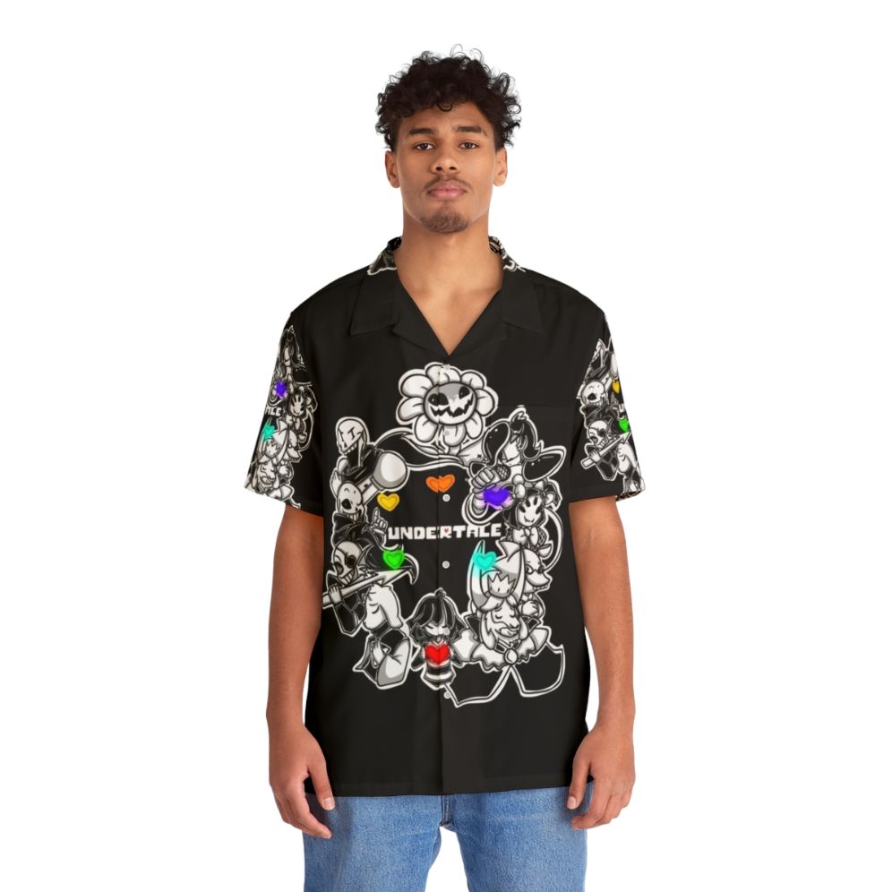 Undertale Inspired Hawaiian Shirt - People Front