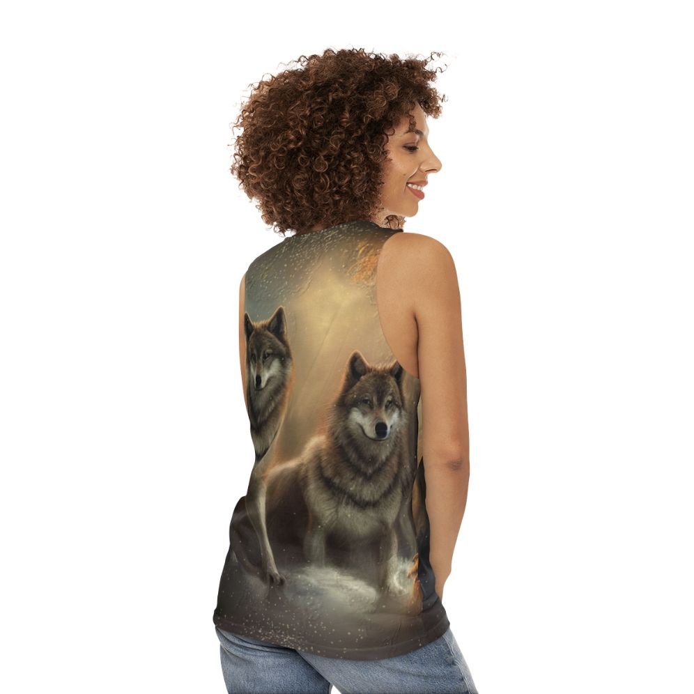 Winter Wolves Unisex Tank Top - women back