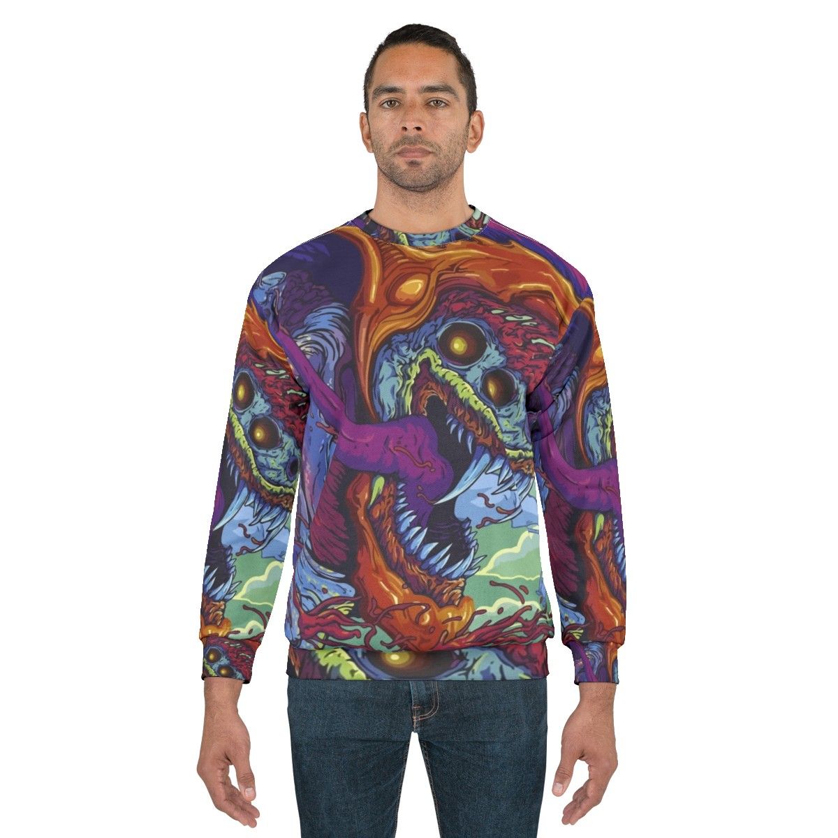 Hyper Beast CS:GO Sweatshirt featuring a vibrant, colorful design - men