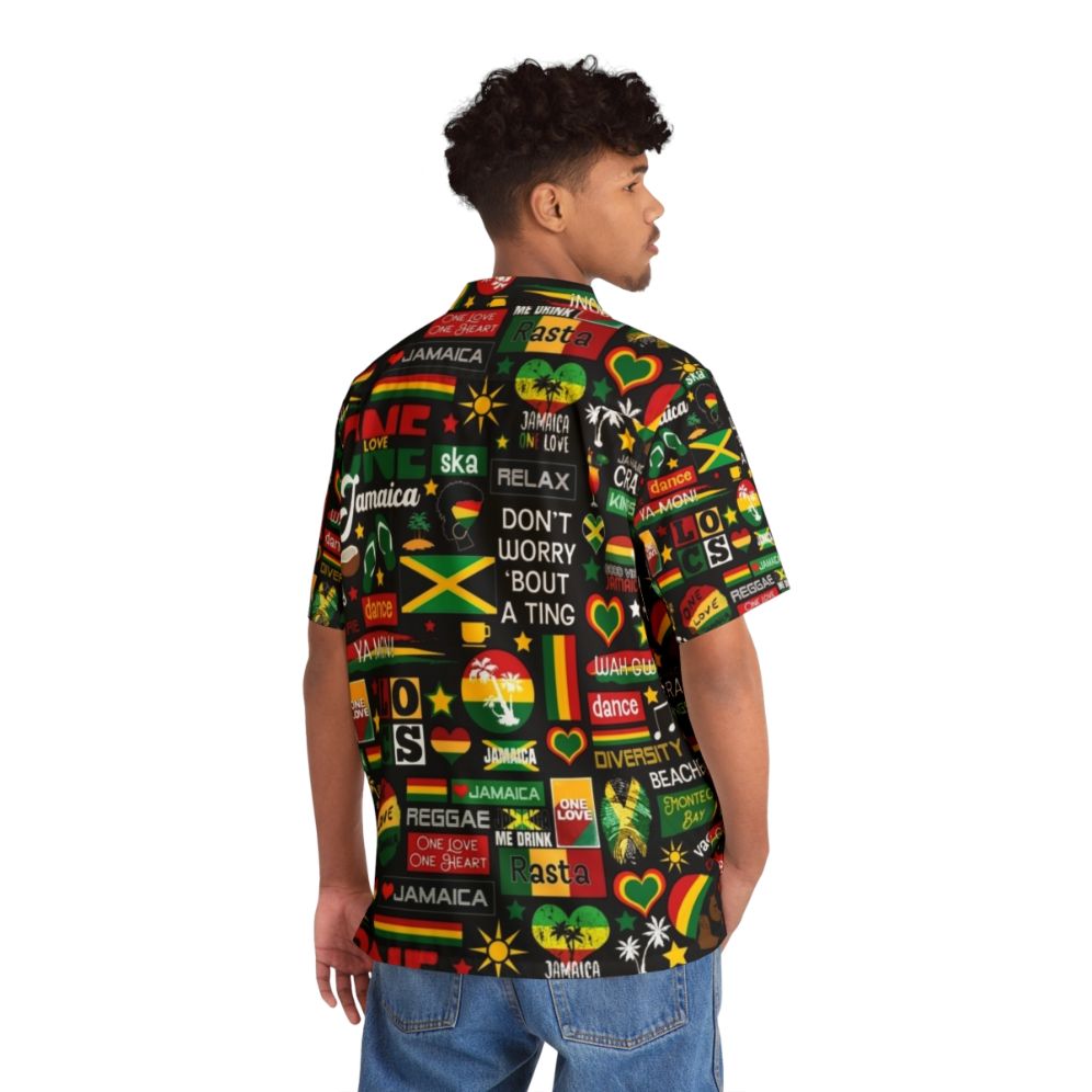 Jamaican One Love Reggae Pattern Hawaiian Shirt - People Back