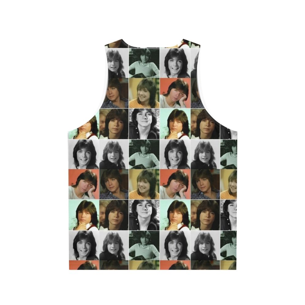 Retro David Cassidy Collage Unisex Tank Top - Back