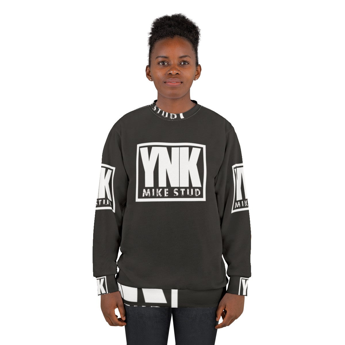 YNK Mike Stud Inspired White Sweatshirt - women