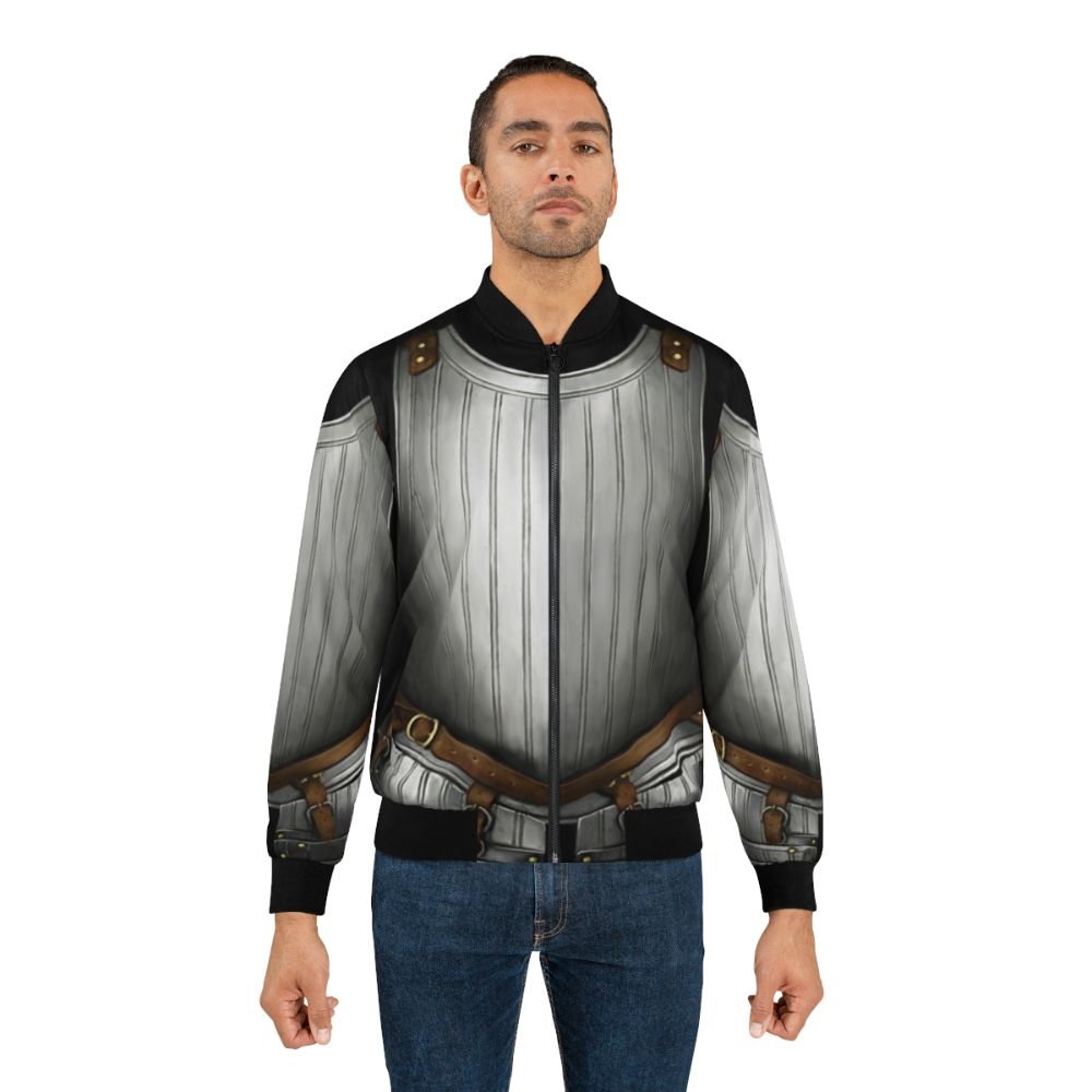 17th century cuirass bomber jacket with medieval knight armor design - Lifestyle