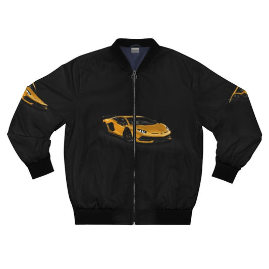 Lamborghini Aventador SVJ Bomber Jacket featuring the iconic supercar design