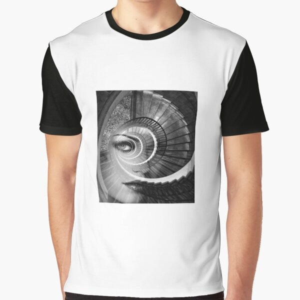 Spiral dreamy abstract design on a graphic t-shirt