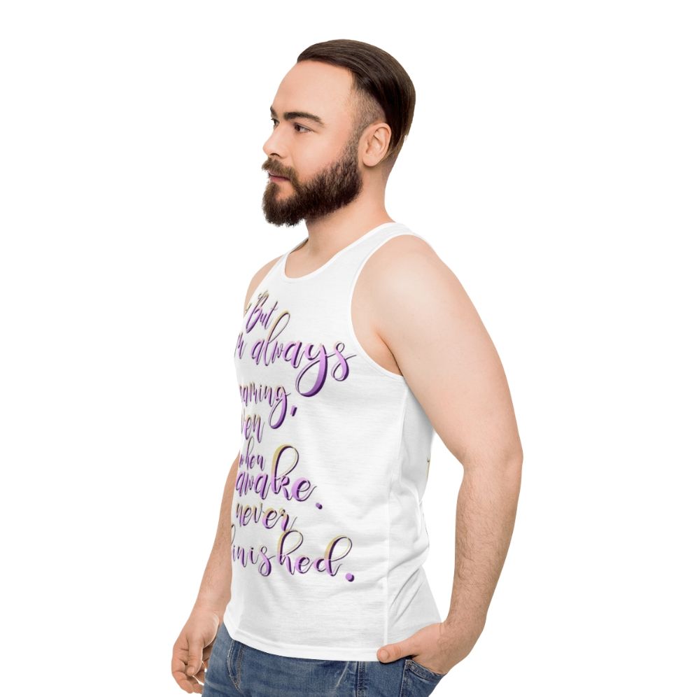 Unisex "The Last Unicorn" movie quote tank top - men side