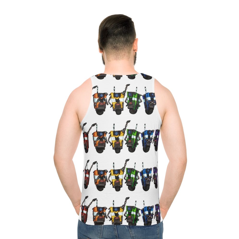 Borderlands Claptrap Rainbow Unisex Tank Top - men back