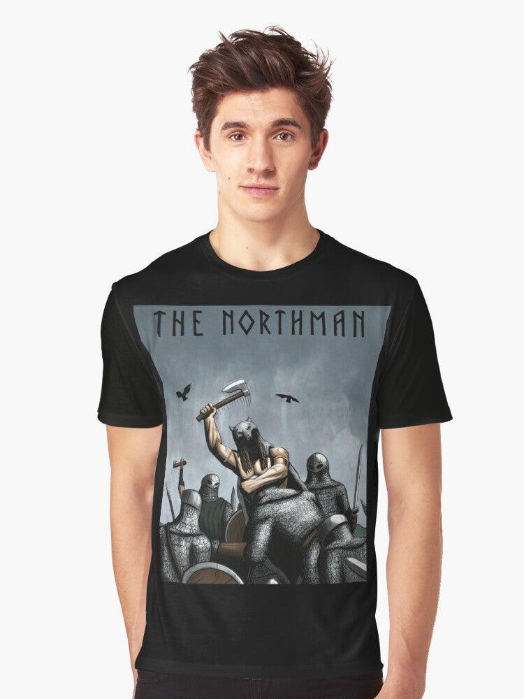 The Northman Viking Graphic T-Shirt featuring characters from the popular film - Men