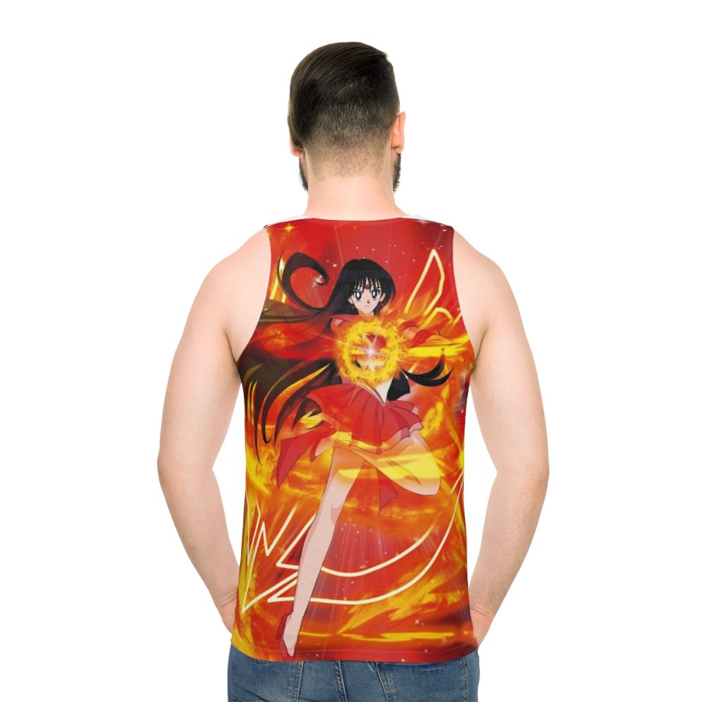 Sailor Mars Unisex Anime Tank Top - men back