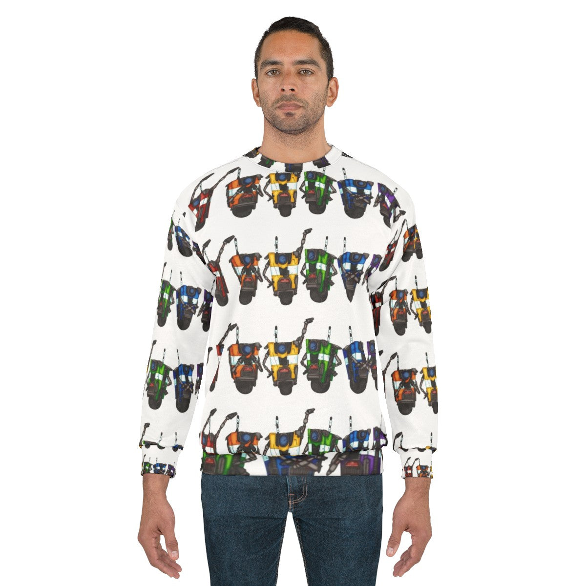 Borderlands Claptrap Rainbow Horizontal Sweatshirt - men