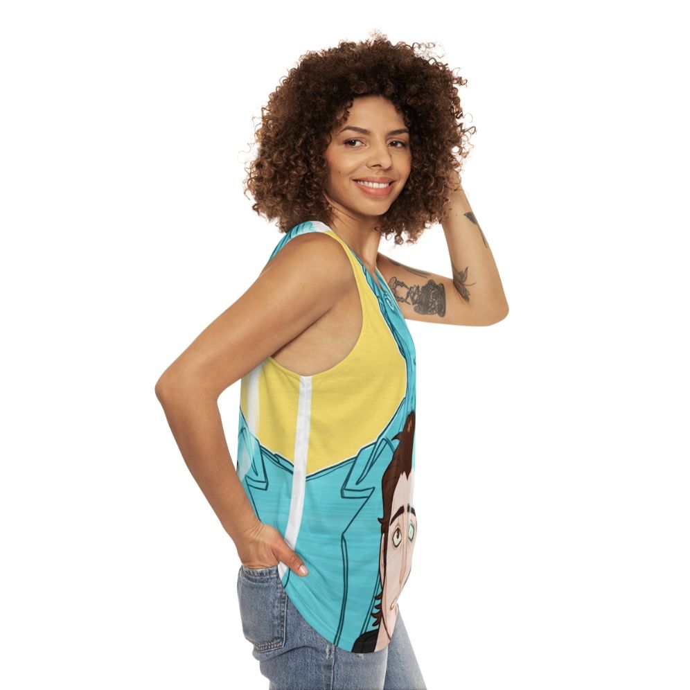 Rhysie Unisex Tank Top - women side