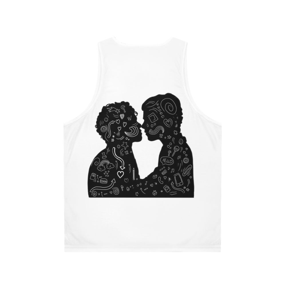 Unisex tank top featuring 'Best Friend' design inspired by Netflix series 'Young Royals' - Back