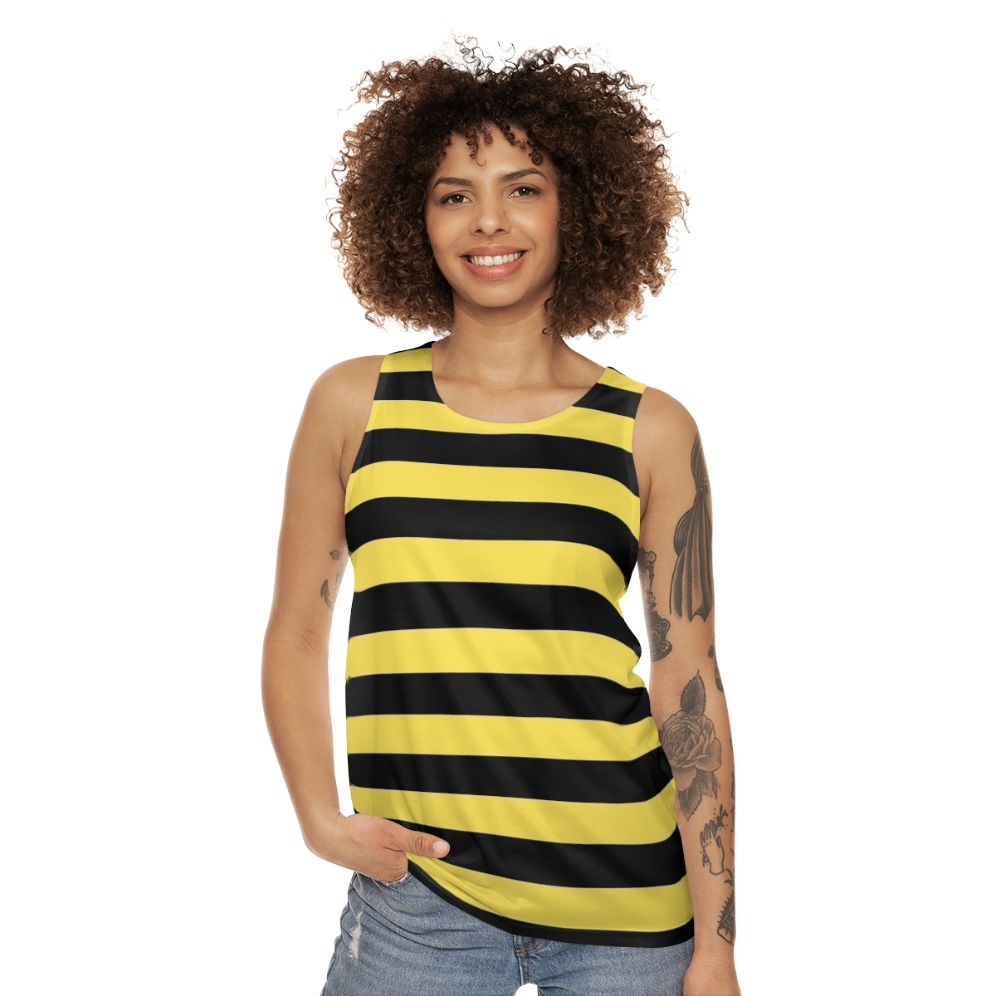 Me Before You' Black and Yellow Stripes Unisex Tank Top - women