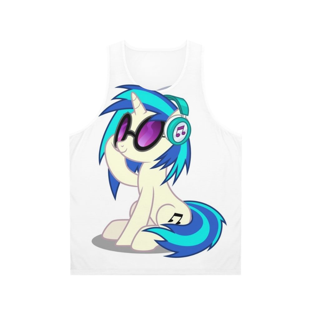 Unisex music tank top with My Little Pony inspired design