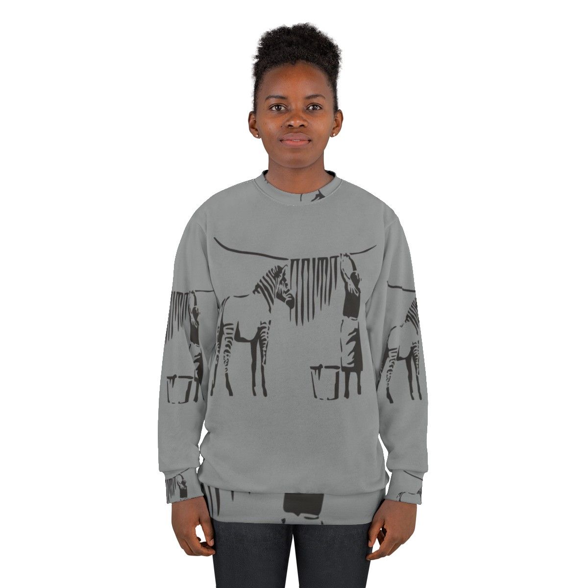 Banksy Zebra Sweatshirt - Stylish Urban Clothing - women