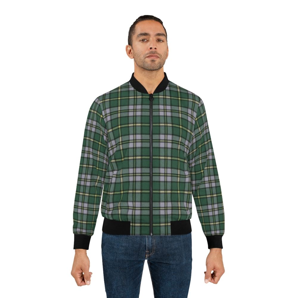 Cape Breton Island Tartan Bomber Jacket featuring a classic tartan pattern from the Canadian province of Nova Scotia - Lifestyle