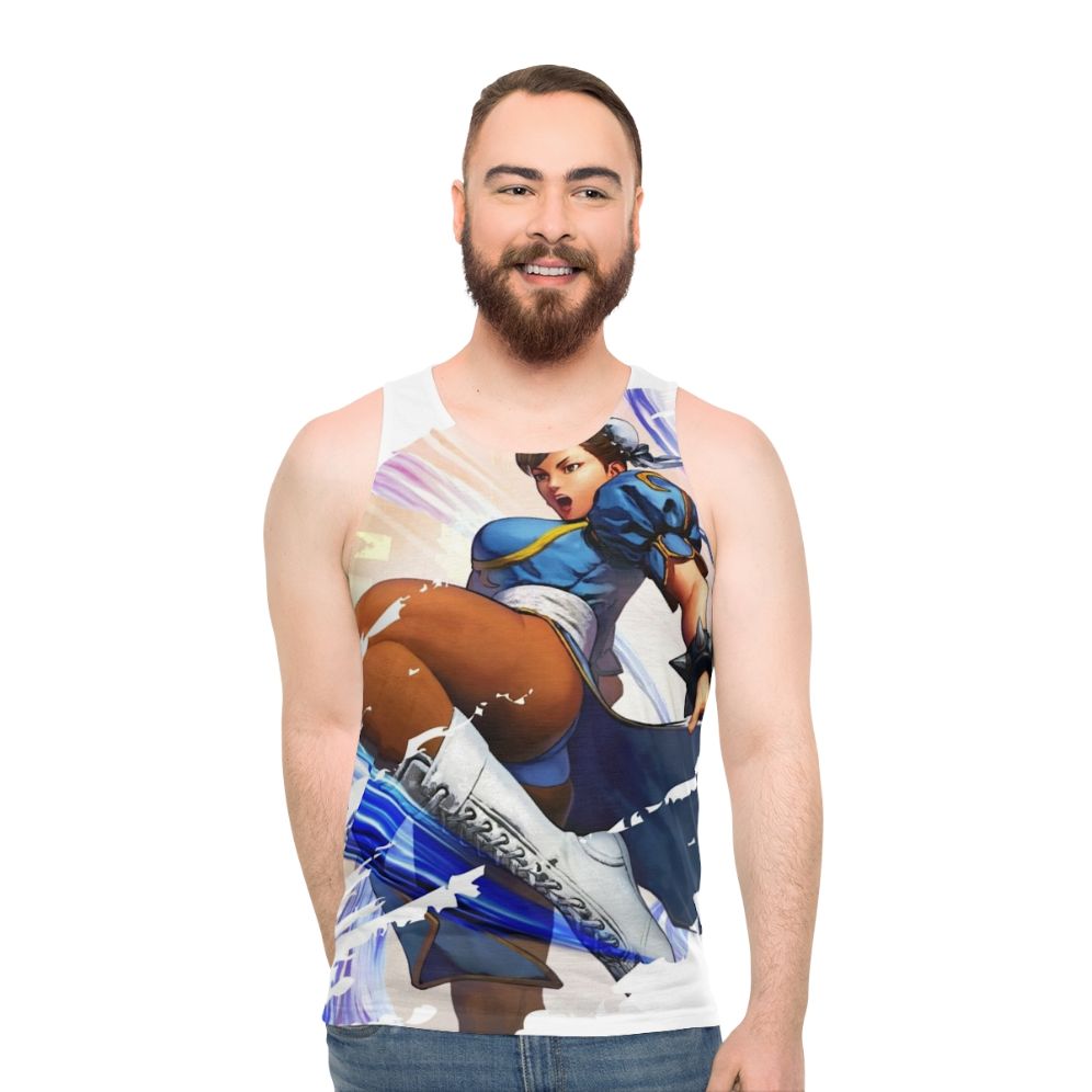 Chun Li Unisex Arcade Game Tank Top - men