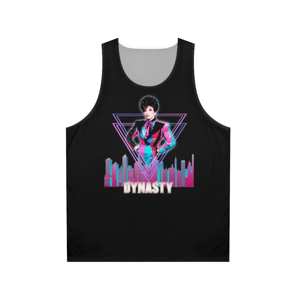 Alexis Colby unisex tank top with geometric 80s 90s design