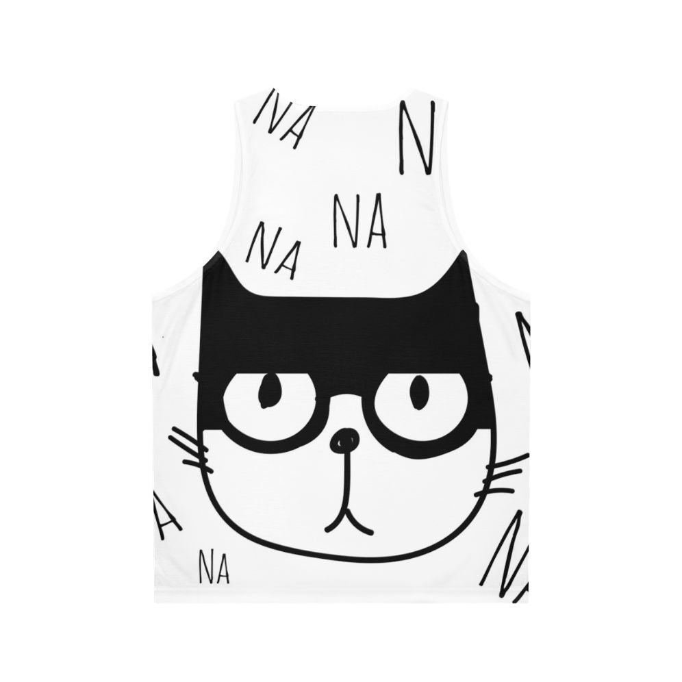 Superhero cartoon cat unisex tank top - Back