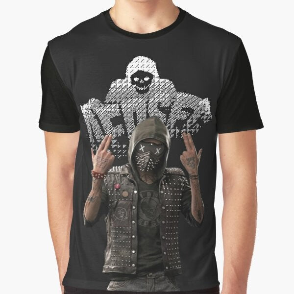 Wrench graphic t-shirt with Watchdogs 2 design