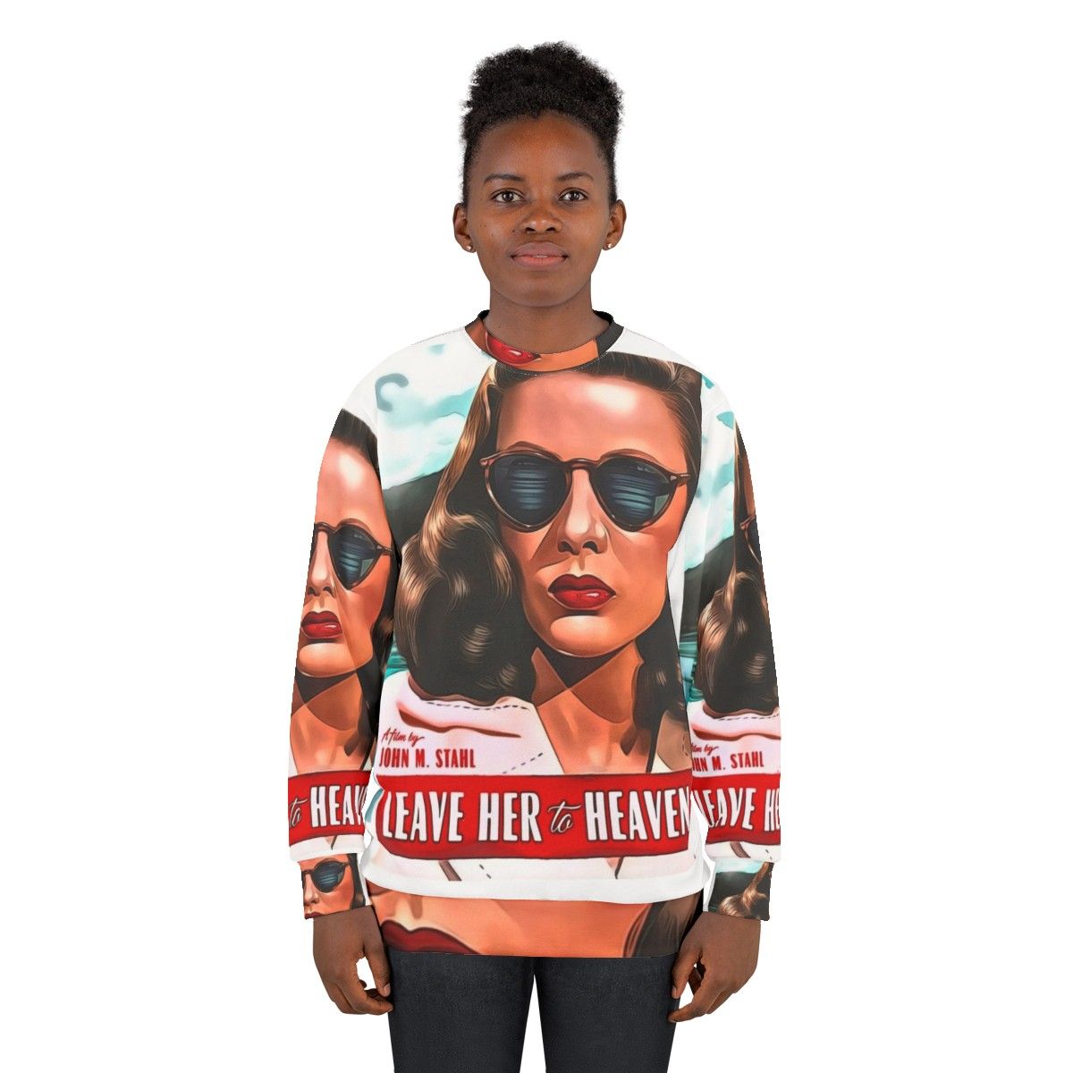 "Leave Her To Heaven" Sweatshirt Featuring Gene Tierney, Classic Hollywood Actress - women