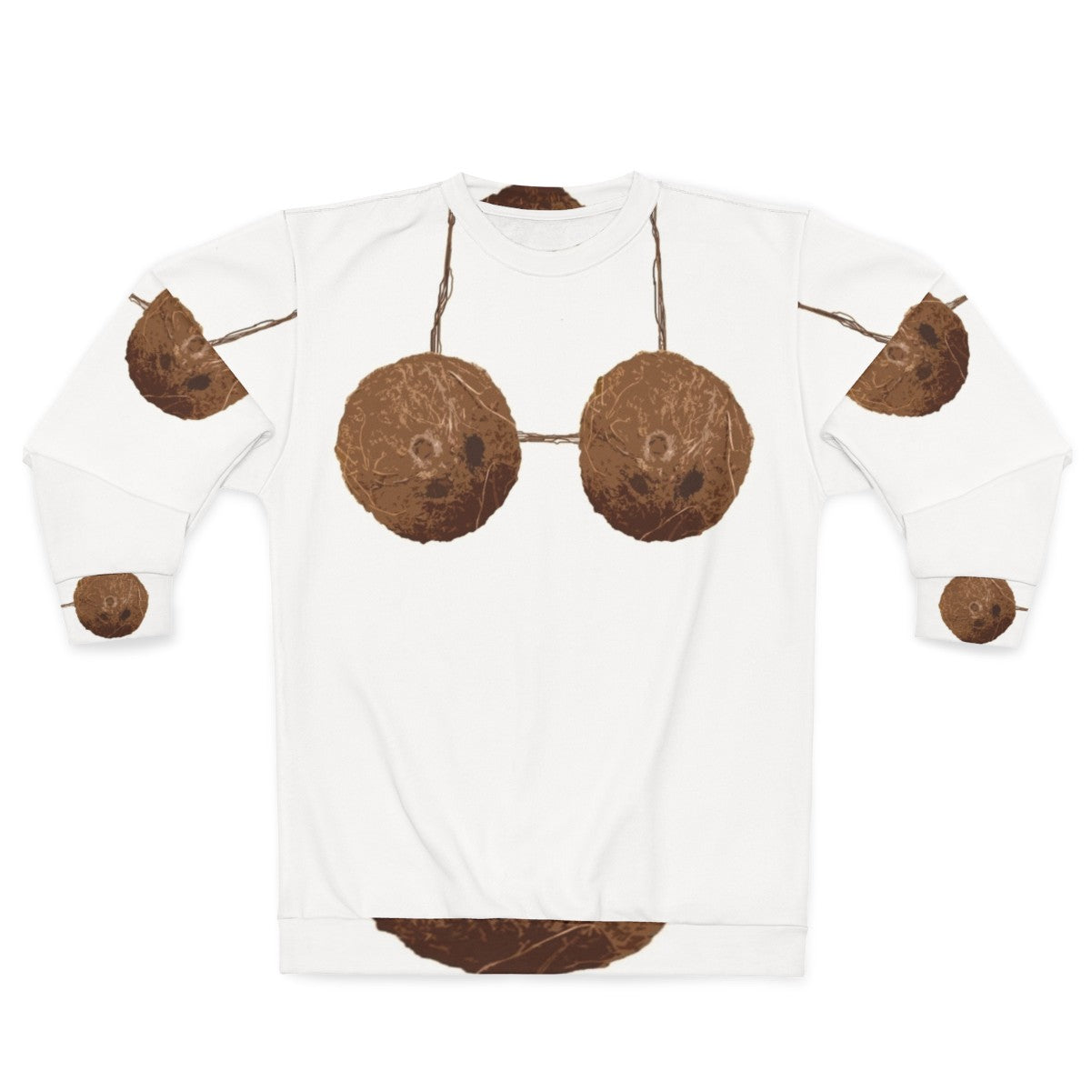 Coconut Bra Sweatshirt for a Fun, Tropical Look