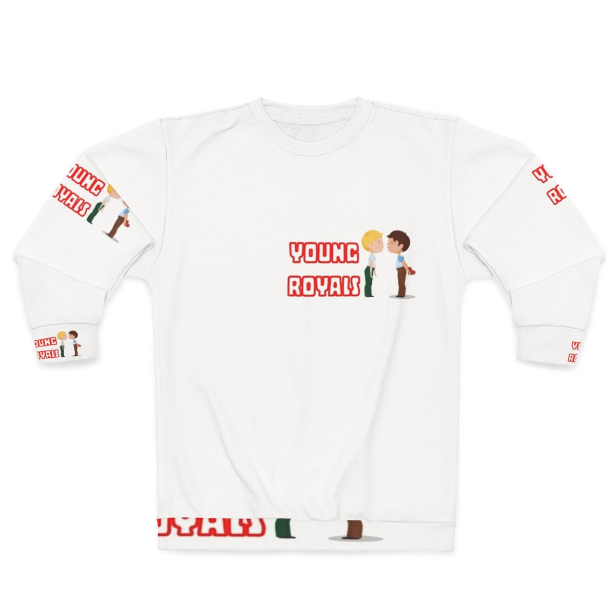 Young Royals Netflix Sweatshirt featuring characters Edvin Ryding and Omar Rudberg