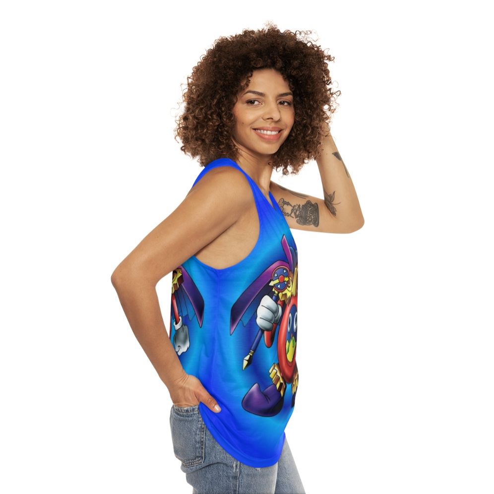 Time Wizard Unisex Yugioh Inspired Gaming Tank Top - women side