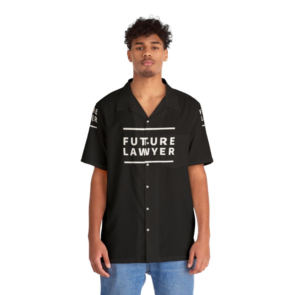 Future Lawyer wearing a Hawaiian-style shirt - People Front