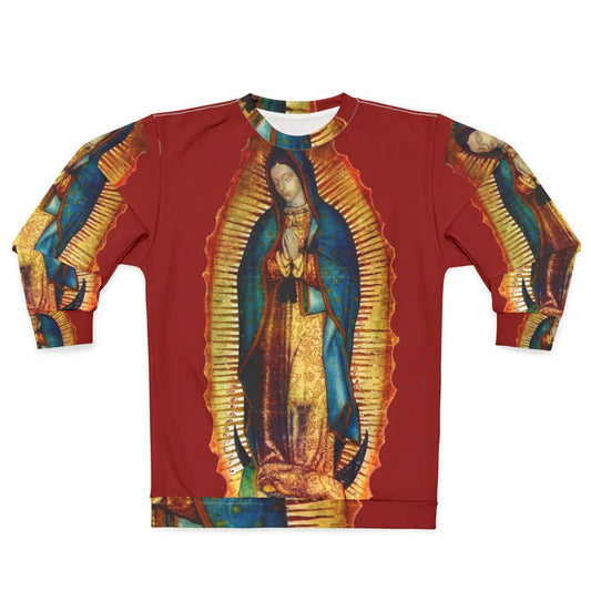 Blessed Virgin Mary Tilma Replica Sweatshirt - Our Lady of Guadalupe