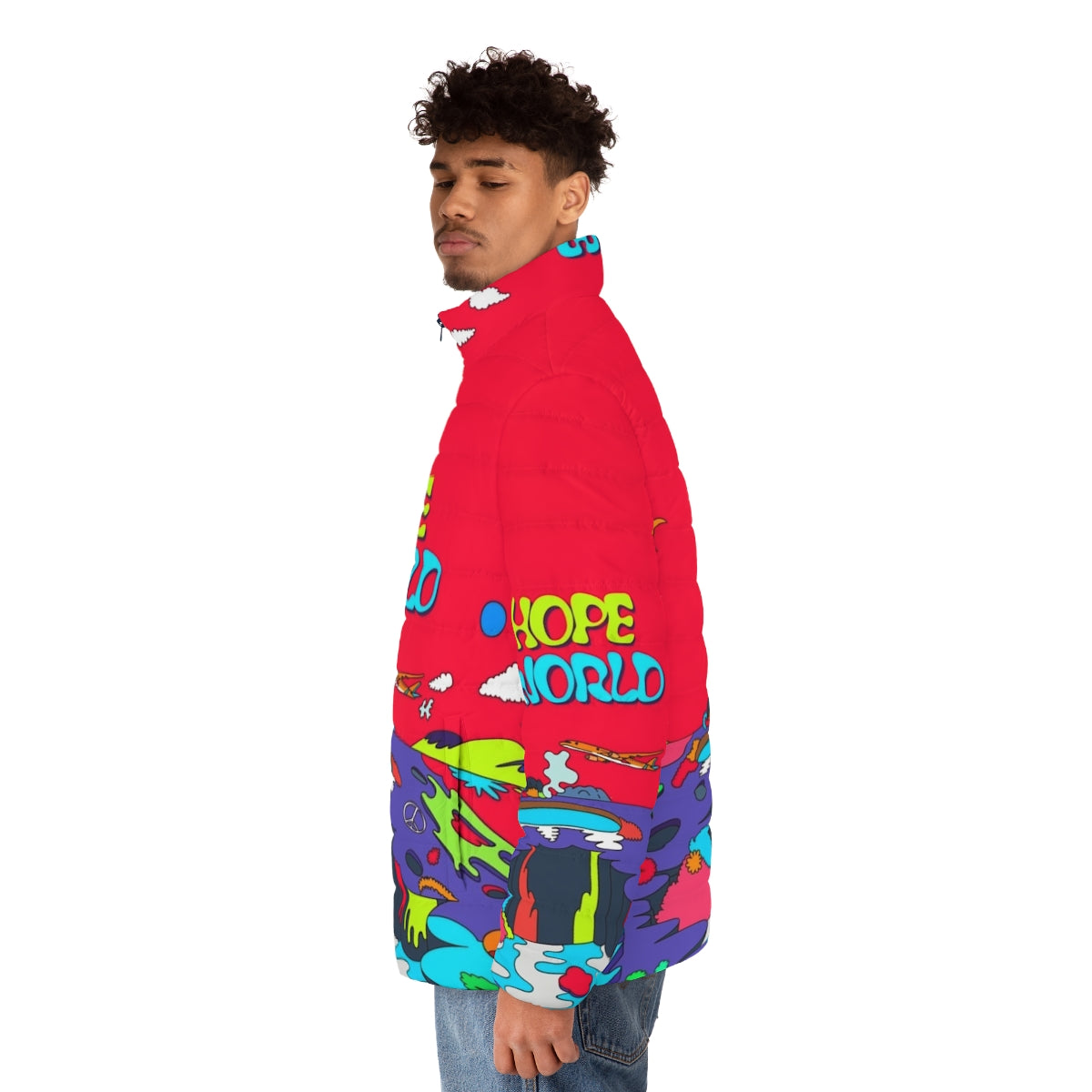 Hope World Puffer Jacket - J-Hope BTS Inspired Outerwear - men side left