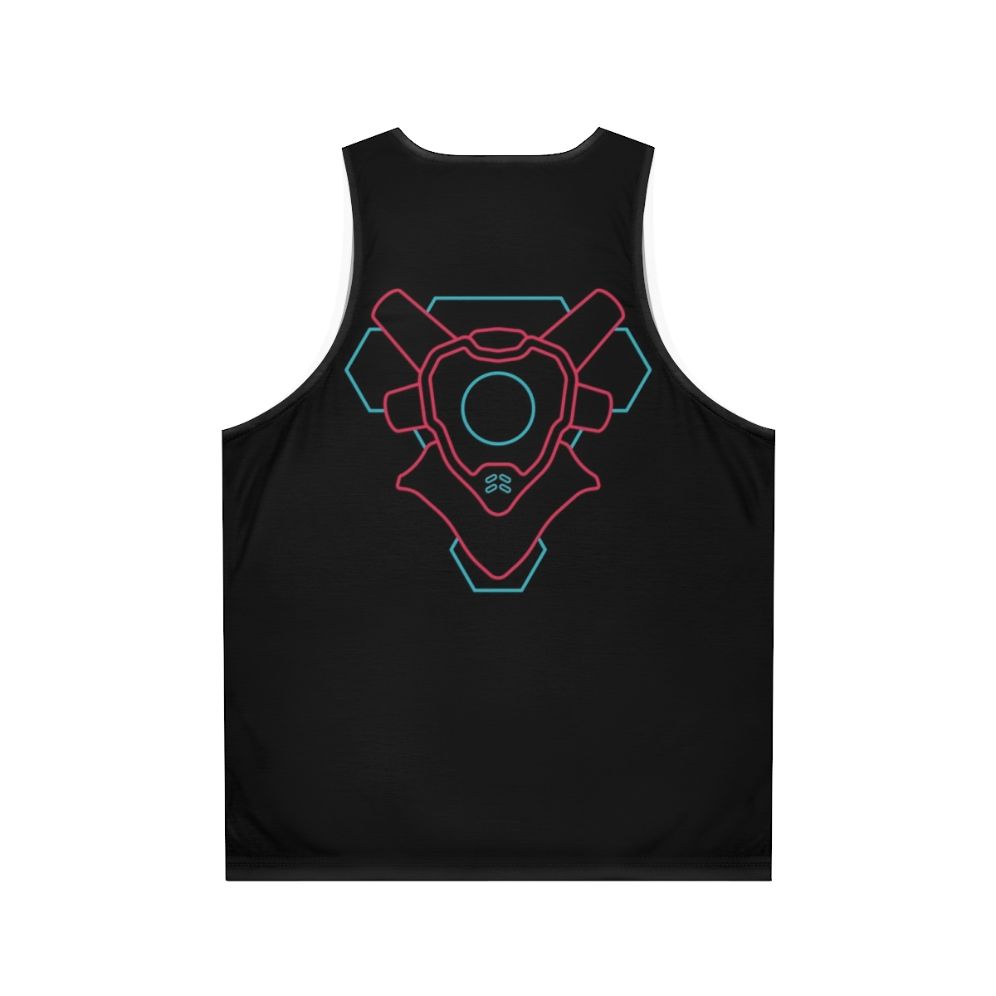 Cyberpunk inspired unisex gamer tank top - Back