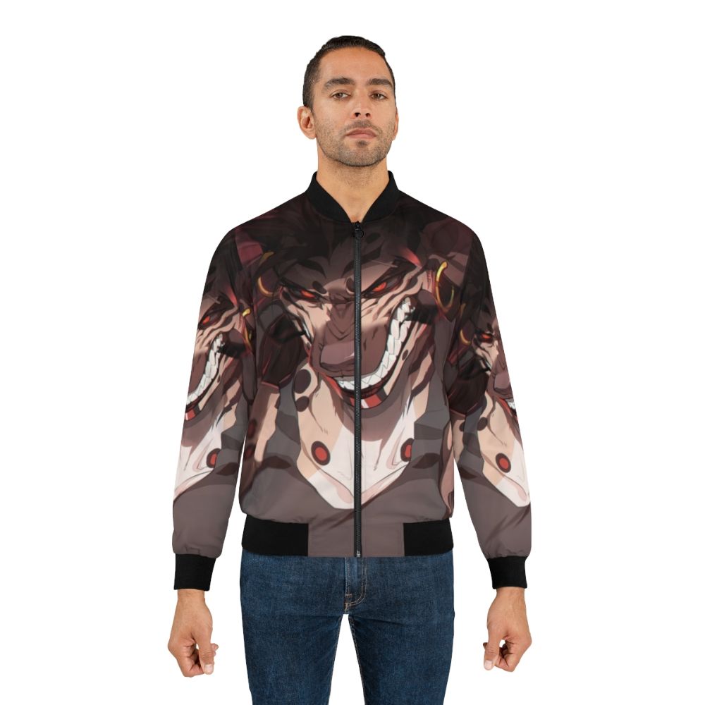 Furry bomber jacket with hyena print design - Lifestyle