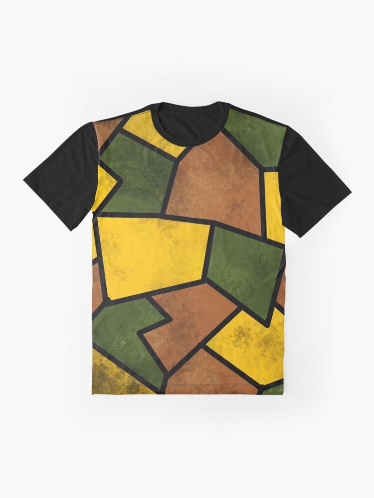 WW1 German Imperial Camouflage Graphic T-Shirt - Flat lay