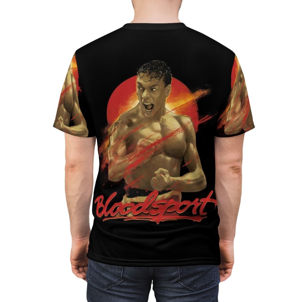 Bloodsport martial arts movie t-shirt with Jean Claude Van Damme - men back