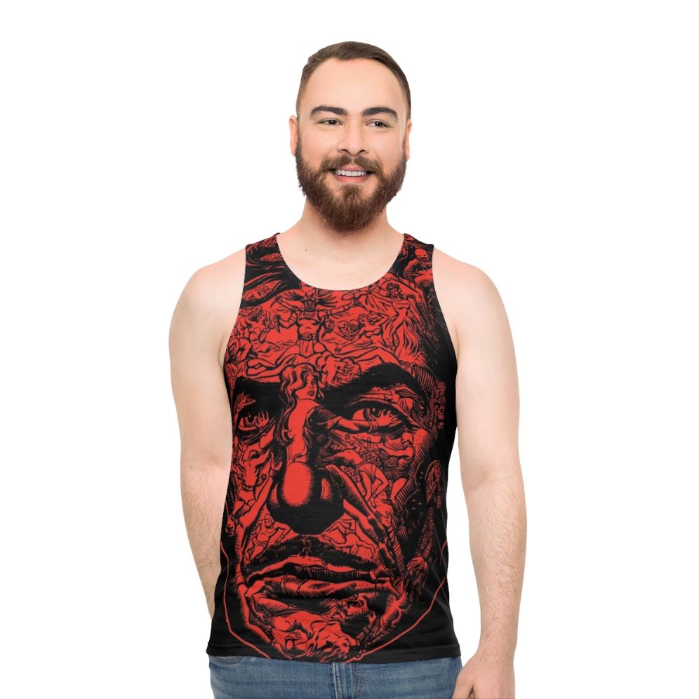 Minimalist Red Death Unisex Tank Top - men