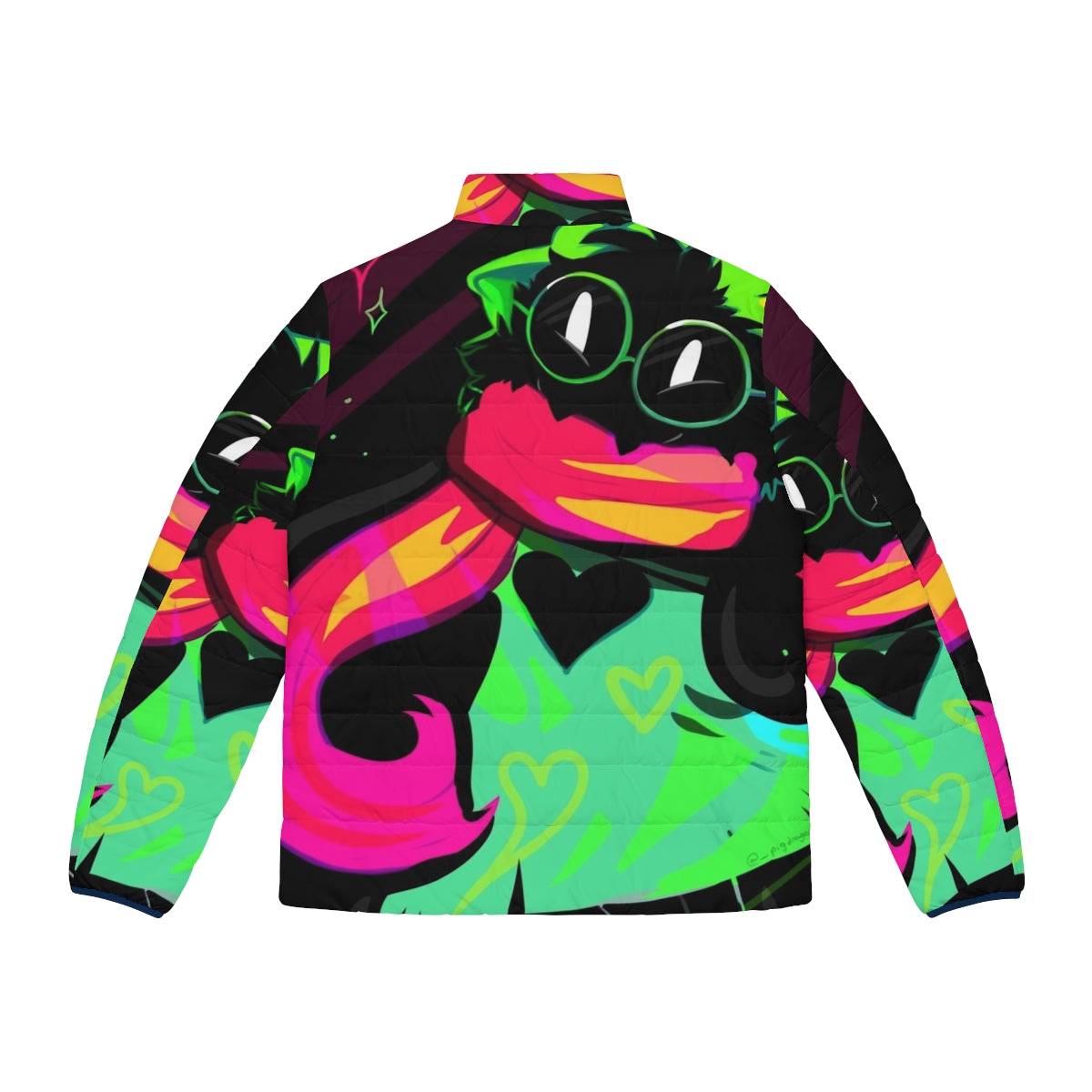 Ralsei Puffer Jacket featuring the fluffy monster wizard from Undertale and Deltarune - Back